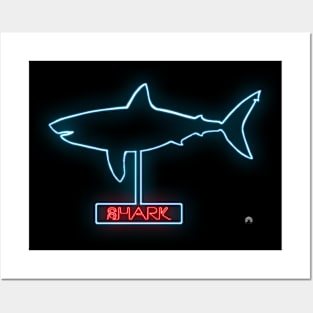 Neon Shark Posters and Art